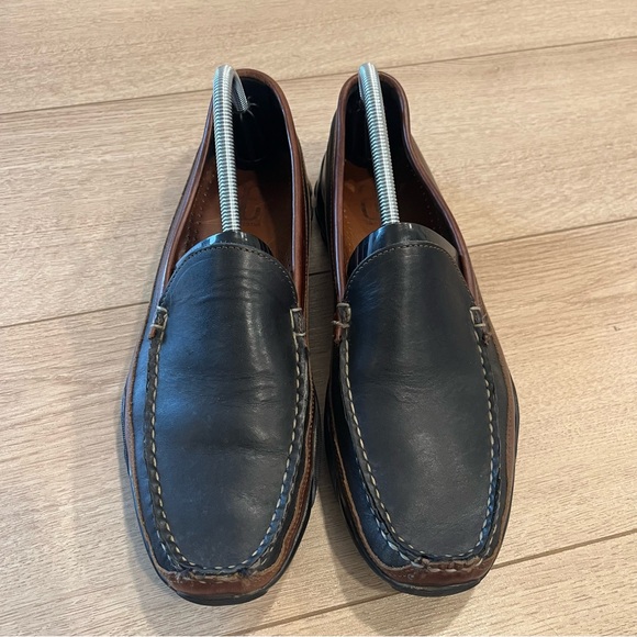 Allen Edmonds Men’s Boulder Black Brown Slip On Loafer Colorblock Size 10 - Picture 2 of 9